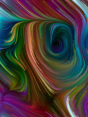 Renkli girdap serisi. Yaşam, yaratıcılık ve sanat konularındaki spektral liflerin renkli hareketlerinin düzenlenmesi