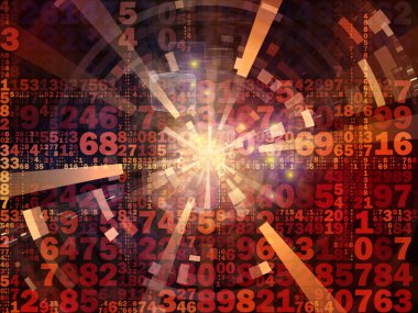 Dijital Bağlantı serisi. Matematik, teknoloji ve eğitim konularındaki sayı, ışık ve ağ düğümlerinin arkaplan tasarımı.