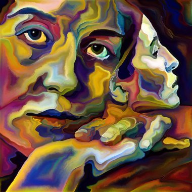 Inner Argument serisi. Ego, insan zihni, mistisizm, psikoloji, iç dünya, yaratıcılık, kendini ifade ve sanat konularındaki kadın yüzleri.
