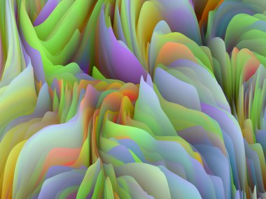 Çarpık Tints. Boyutsal Dalga serisi. Girdap Rengi Dokusundan oluşan sanatsal soyutlama. Sanat, yaratıcılık ve tasarım projelerinde kullanılmak üzere 3 boyutlu türbülans oluşturma