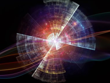 Fraktal Bilgi Serisi. Bilim, eğitim ve bilgi teknolojileri konusunda radyal ve sinüzoidal yapıların oluşturulması.