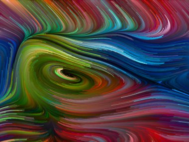 Renkli girdap serisi. Yaşam, yaratıcılık ve sanat projeleri için spektral liflerin renkli hareketlerinden oluşan tasarım
