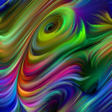 Renkli girdap serisi. Yaşam, yaratıcılık ve sanat üzerine tasarımları tamamlamak için spektral liflerin renkli hareketlerinin arkaplanı