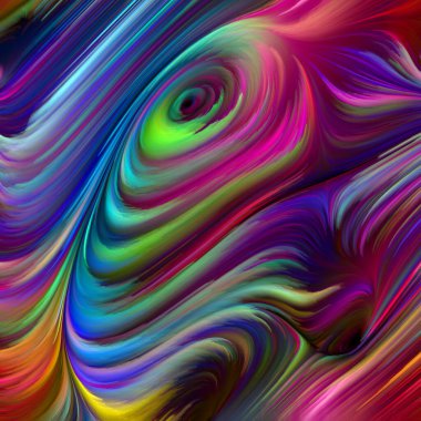 Renkli girdap serisi. Yaşam, yaratıcılık ve sanat üzerine tasarımları tamamlamak için spektral liflerin renkli hareketlerinin arkaplanı