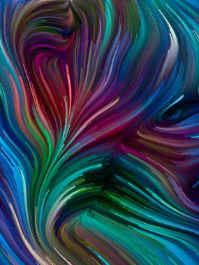Renkli girdap serisi. Yaşam, yaratıcılık ve sanat için uygun spektral liflerin renkli hareketlerinin soyut bileşimi