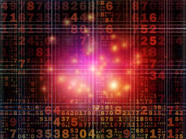 Dijital Bağlantı serisi. Matematik, teknoloji ve eğitim konularındaki sayıların, ışıkların ve ağ düğümlerinin sanatsal soyutlanması.