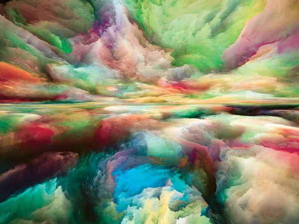 Paisaje Mágico Serie Sueños Color Imagen Pintura Texturas Nubes Degradadas —  Fotos de Stock