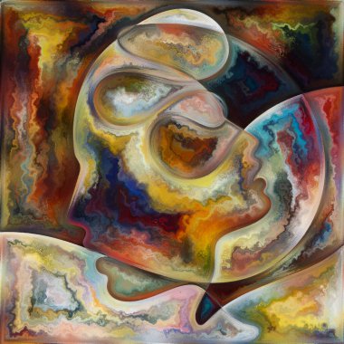 Hayalet Akımı. Colors In Us serisi. İnsan siluetlerinin, sanat dokularının ve renklerin arkaplanı yaşam, drama, şiir ve algı projelerinde kullanılmak üzere etkileşim halindedir