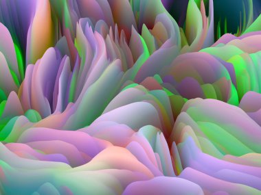 Çarpık Boya. Boyutsal Dalga serisi. Dönen Renk Dokusundan yapılmış görsel çekicilik. Sanat, yaratıcılık ve tasarım planlarında uygun 3 boyutlu türbülans oluşturma