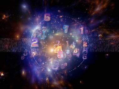 Bulut hesaplanıyor. Modern bilgi teknolojileri, eğitim, bilim ve sayı evreni konularındaki rakamlar ve ışıklar. 3B görüntüleme.