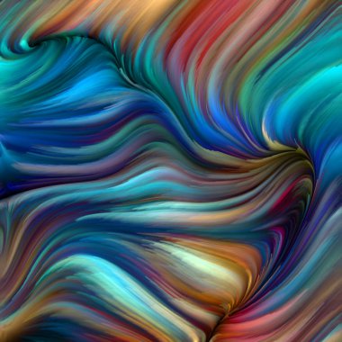 Renkli girdap serisi. Yaşam, yaratıcılık ve sanat için spektral liflerin renkli hareketlerinin bileşimi