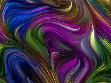 Renkli girdap serisi. Yaşam, yaratıcılık ve sanat projeleri için spektral liflerin renkli hareketlerinden oluşan arkaplan