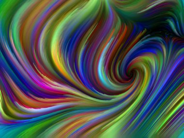 Renkli girdap serisi. Yaşam, yaratıcılık ve sanat konuları için spektral liflerin renkli hareketlerinin yaratıcı düzenlenmesi