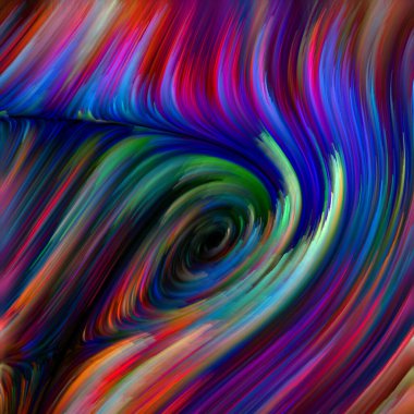 Renkli girdap serisi. Yaşam, yaratıcılık ve sanat üzerine çalışmalar için spektral liflerin renkli hareketlerinin görsel olarak memnun edici bileşimi