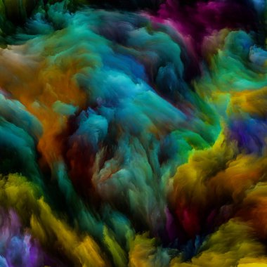 Renkli girdap serisi. Yaşam, yaratıcılık ve sanat konuları için tuvalin üzerindeki sıvı boyanın renkli hareketinin bileşimi