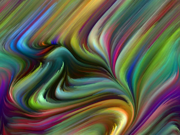 彩色漩涡系列 光谱纤维在生命 创造力和艺术等主题上彩色运动的背景设计 — 图库照片