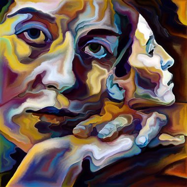 Inner Argument serisi. Ego, insan zihni, mistisizm, psikoloji, iç dünya, yaratıcılık, kendini ifade ve sanat konularındaki kadın yüzleri.