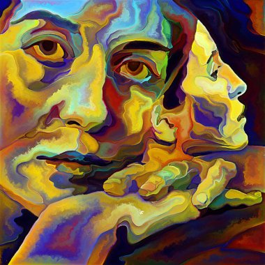 Inner Argument serisi. Ego, insan zihni, mistisizm, psikoloji, iç dünya, yaratıcılık, kendini ifade ve sanat konularındaki kadın yüzleri.