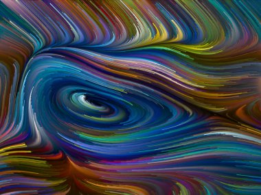 Renkli girdap serisi. Yaşam, yaratıcılık ve sanat üzerine çalışmalar için spektral liflerin renkli hareketlerinin arkaplan tasarımı