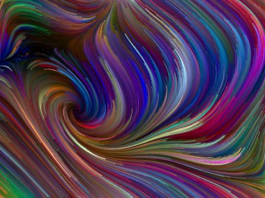 Renkli girdap serisi. Yaşam, yaratıcılık ve sanat konuları için spektral liflerin renkli hareketlerinin yaratıcı düzenlenmesi
