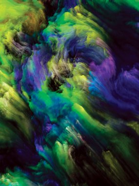 Renkli girdap serisi. Yaşam, yaratıcılık ve sanat projelerinde kullanılmak üzere sıvı boyanın tuval üzerinde renkli hareketinin arkaplanı