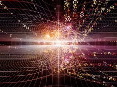 Etkileşimli uzay. Geometrik ızgaraların 3 boyutlu yorumlanması, soyut elementler ve eğitim bilimi ve modern teknolojiler konularındaki ışıklar