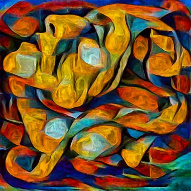 Çöpe atılmış yüzler. İç dünya ve iç gerçeklik üzerine soyut resim tarzında yapılmış kadın başları.