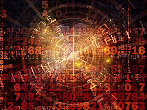 Dijital Bağlantı serisi. Matematik, teknoloji ve eğitim için gerekli sayılar, ışıklar ve ağ düğümlerinden oluşan soyut tasarım.