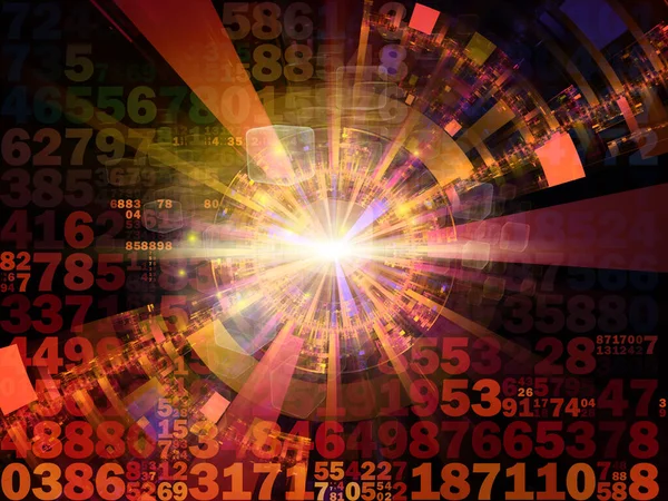 Dijital Bağlantı serisi. Matematik, teknoloji ve eğitim konularındaki sayı, ışık ve ağ düğümlerinin arkaplan tasarımı.