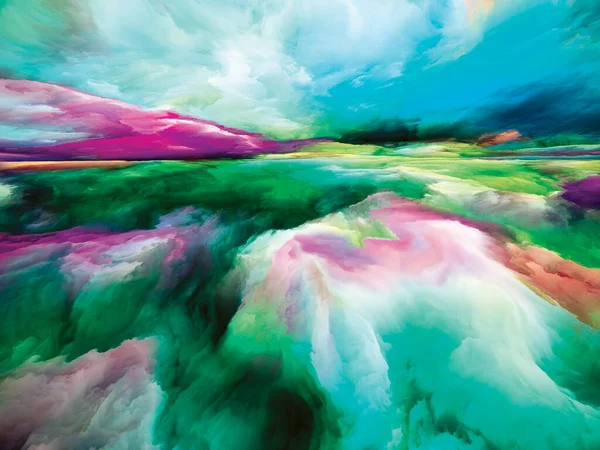 Spectral Landscape Color Dreams Series Backdrop Design Paint Textures Gradient — Stock Photo, Image