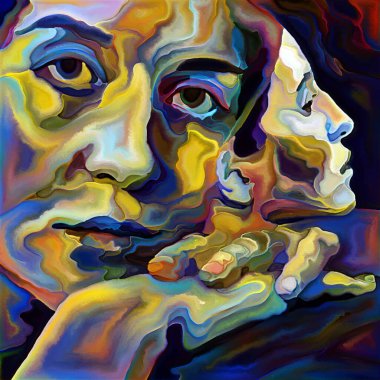 Inner Argument serisi. Ego, insan zihni, mistisizm, psikoloji, iç dünya, yaratıcılık, kendini ifade ve sanat konularındaki kadın yüzleri.