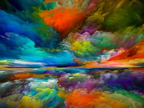 Nuages Spectraux Escape Reality Toile Fond Des Couleurs Textures Lever — Photo