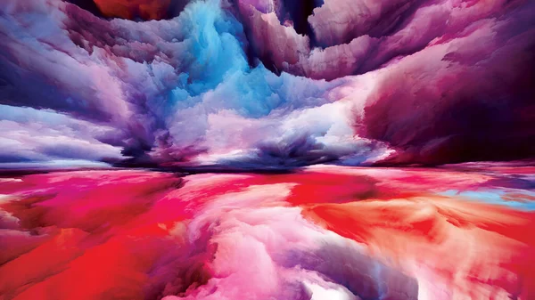 Přechod Krajinu Série Color Dreams Vzájemné Působení Barev Textur Gradientních — Stock fotografie
