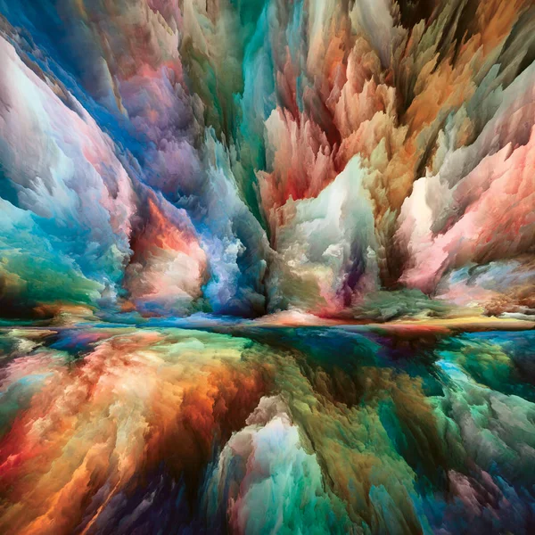 Уявний Пейзаж Серія Кольорових Мрій Тло Фарби Текстури Градієнтні Хмари — стокове фото