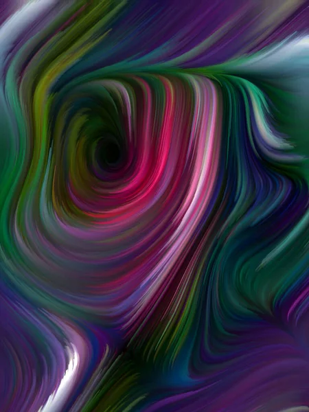 彩色漩涡系列 光谱纤维在生命 创造力和艺术主题上五彩斑斓运动的构成 — 图库照片