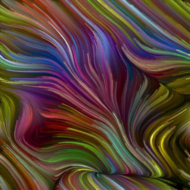 Renkli girdap serisi. Yaşam, yaratıcılık ve sanatla ilgili spektral liflerin renkli hareketlerinin yaratıcı düzenlenmesi