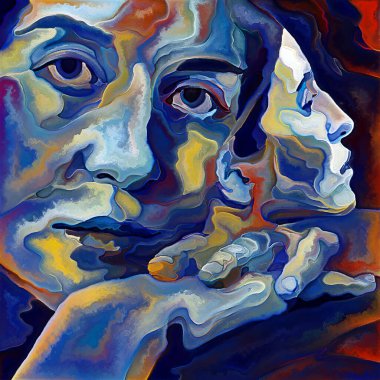 Inner Argument serisi. Ego, insan zihni, mistisizm, psikoloji, iç dünya, yaratıcılık, kendini ifade ve sanat konularındaki kadın yüzleri.