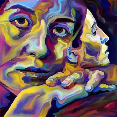 Inner Argument serisi. Ego, insan zihni, mistisizm, psikoloji, iç dünya, yaratıcılık, kendini ifade ve sanat konularındaki kadın yüzleri.