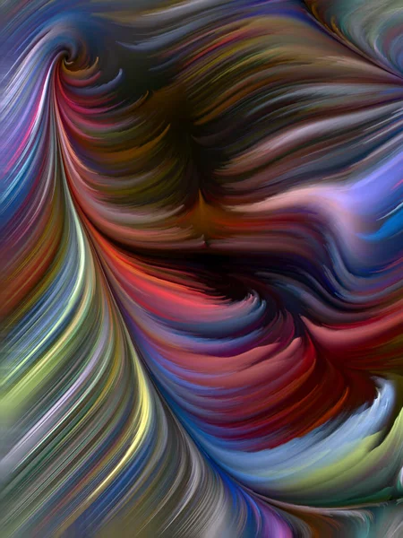 カラー ウォールシリーズ 創造性 芸術のメタファーとしてのスペクトル繊維のカラフルな動きの構成 — ストック写真