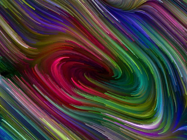 Color Swirl Serien Sammansättning Färgglada Rörelse Spektrala Fibrer Som Metafor — Stockfoto