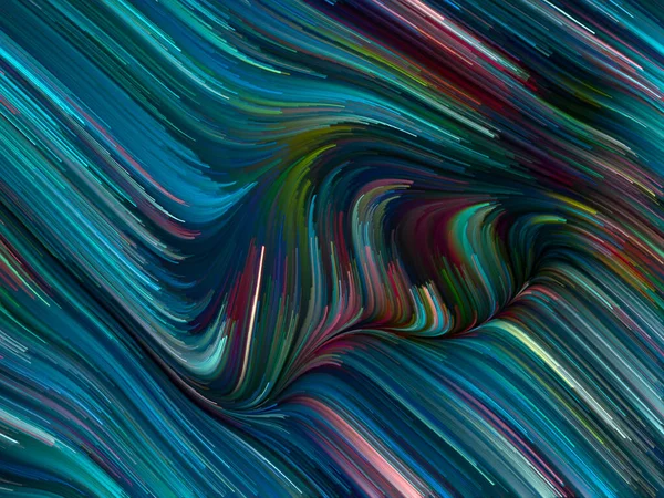 Kleur Swirl Serie Achtergrond Van Kleurrijke Beweging Van Spectrale Vezels — Stockfoto