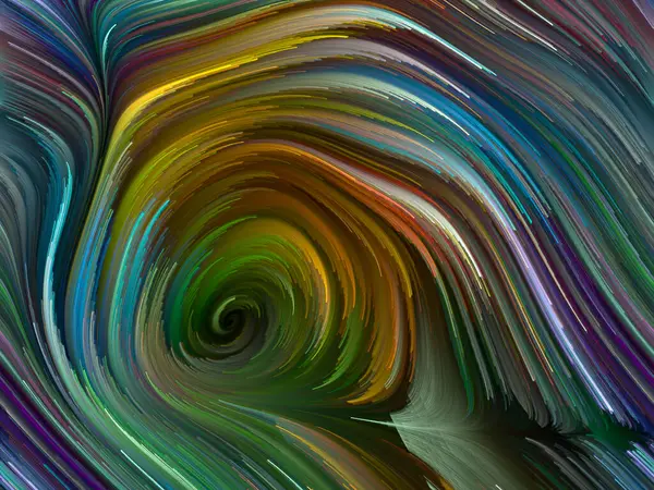 Kleur Swirl Serie Samenstelling Van Kleurrijke Beweging Van Spectrale Vezels — Stockfoto