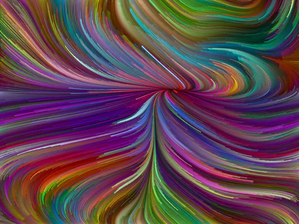 Kleur Swirl Serie Achtergrond Van Kleurrijke Beweging Van Spectrale Vezels — Stockfoto