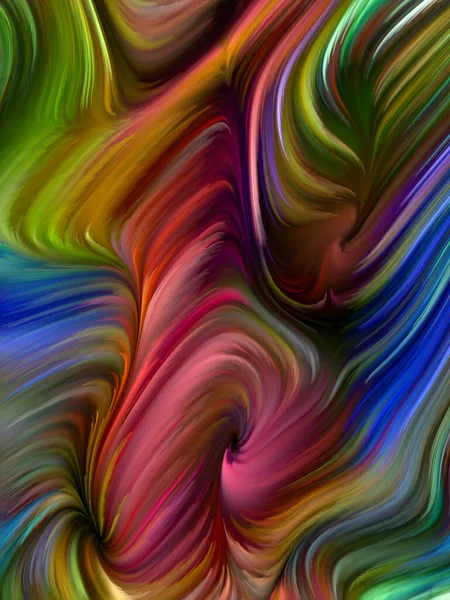 Color Swirl Serie Hintergrundkomposition Bunter Bewegung Spektraler Fasern Zum Thema — Stockfoto