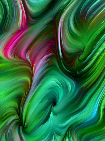 彩色漩涡系列 光谱纤维在生命 创造力和艺术主题上彩色运动的背景组成 — 图库照片