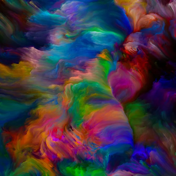 Color Swirl Series Composition Colorful Motion Liquid Paint Canvas Theme — Stock Photo, Image