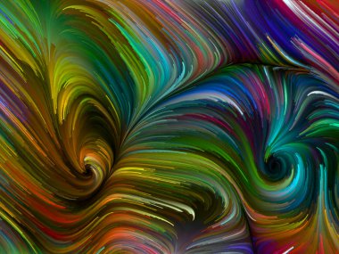 Renkli girdap serisi. Yaşam, yaratıcılık ve sanat projelerinde kullanılmak üzere spektral liflerin renkli hareketlerinden oluşan sanatsal soyutlama