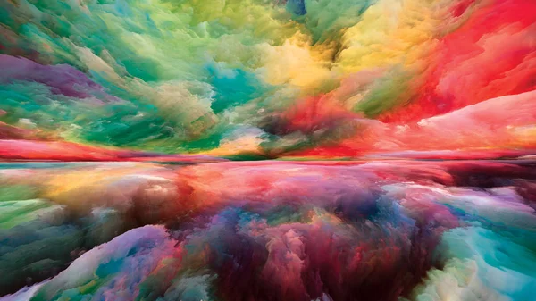 Landschaftsgeometrie Seeing Never World Serie Abstraktes Design Aus Farben Texturen — Stockfoto