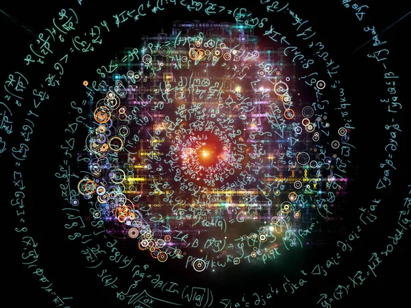 Serie Matematica Delle Meraviglie Interazione Formule Manoscritte Elementi Astratti Sul — Foto Stock