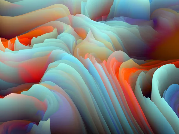 Color Storm Series Illustration Colorful Waves Virtual Foam Serve Wallpaper — Stock Photo, Image